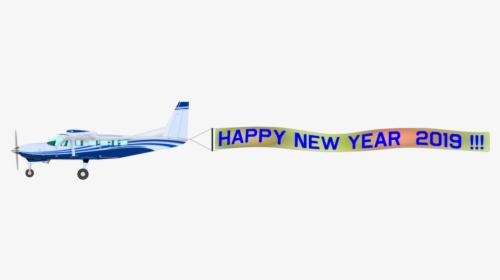Radiocontrolled Aircraft,flight,glider - Happy New Year Airplane Png, Transparent Png, Free Download