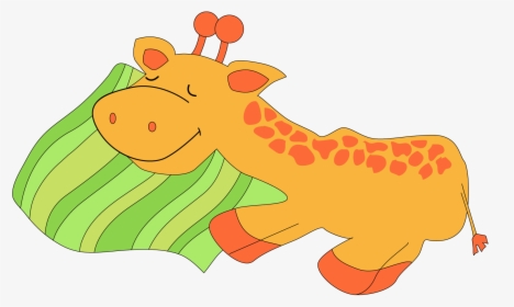 Giraffe Animal Clipart Free - Baby Animals Sleeping Clipart, HD Png Download, Free Download