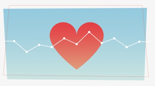 A Heart Icon With A Line Plot Graph Running Across, HD Png Download, Free Download