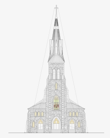 St Patrick"s Elevations-website - Spire, HD Png Download, Free Download