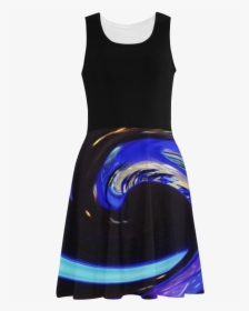 Swirling Colors, Blue, Swirl 003 Atalanta Sundress - Day Dress, HD Png Download, Free Download
