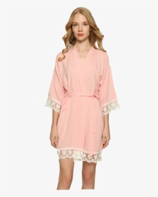 Pink Lace Robe - Lace, HD Png Download, Free Download