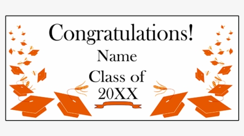 Click For Larger Picture Of Personalized Orange Mortarboard - Portable Network Graphics, HD Png Download, Free Download