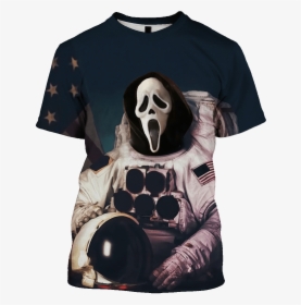 Gearhuman 3d Ghostface Astronaut Custom T-shirt - Cat Astronaut, HD Png Download, Free Download