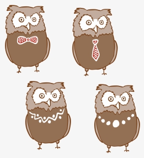 Owl,bird,bird Of Prey - 2 Ekor Burung Kartun, HD Png Download, Free Download