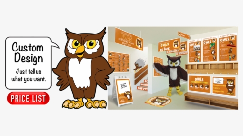 Owl Clip Art Graphic School - Owl Mascot, HD Png Download, Free Download