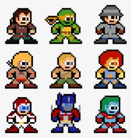 8-bit 80s Cartoon Heroes Nerd Crafts, Perler Bead Art, - 8 Bit Cartoon, HD Png Download, Free Download