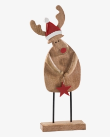Wooden Moose With Cap, - Stuffed Toy, HD Png Download, Free Download