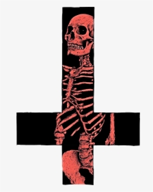 #cross #skeleton #skull #satan #satanic #freetoedit - Illustration, HD Png Download, Free Download
