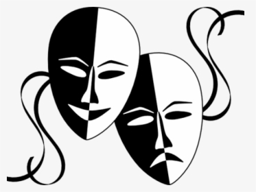Transparent Mask Clipart Black And White - Drama Black And White, HD Png Download, Free Download