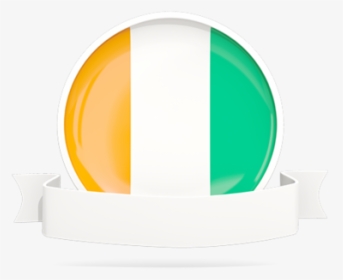 Flag With Empty Ribbon - Circle, HD Png Download, Free Download