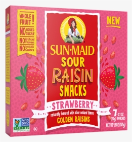 5046 Sour Strawberry 072019 V16 - Sun Maid Sour Raisin Snacks Grape, HD Png Download, Free Download