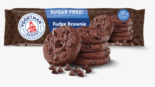 Sugar Free Fudge Brownie Chocolate Chip - Voortman Sugar Free Cookies, HD Png Download, Free Download