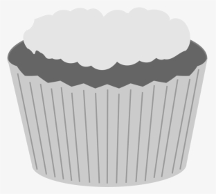 Grayscale Cupcake - Cake, HD Png Download, Free Download