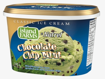 Green Mint Ice Cream With Chocolate Chips - Island Farms Mint Chocolate Chip, HD Png Download, Free Download