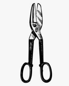Tin Snips Black And White, HD Png Download, Free Download