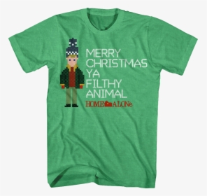 Merry Christmas Filthy Animal Home Alone T-shirt - Home Alone Shirt Merry Christmas Ya Filthy Animal Shirt, HD Png Download, Free Download