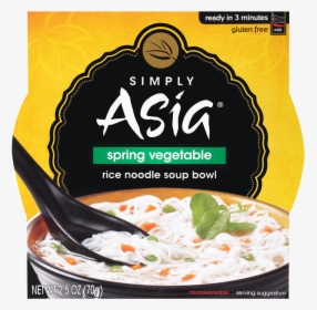 Simply Asia Soup Noodle Bowl Spring Vegetable Noodle - Simply Asia Rice Noodles, HD Png Download, Free Download