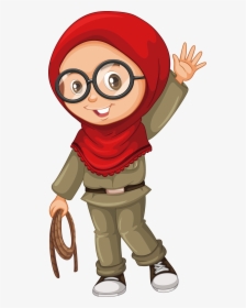 Girl With Scarf Clipart, HD Png Download, Free Download