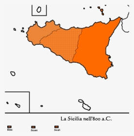 Administrative Map Of Pre-hellenic Sicily - Suddivisione Amministrativa Del Regno Di Sicilia, HD Png Download, Free Download
