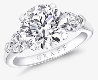 A Graff Round Brilliant Cut Diamond Promise Engagement - Graff Round Diamond Ring, HD Png Download, Free Download