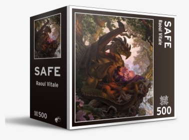 Safe Jigsaw Puzzle - Fairy Protected By Dragon, HD Png Download, Free Download