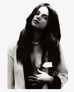 Selena Gomez Black And White Png Image - Selena Gomez Billboard Cover Shoot, Transparent Png, Free Download
