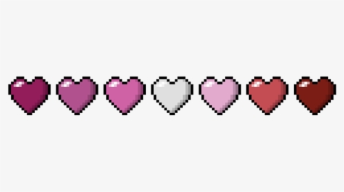 Picture - Rainbow Pixel Hearts Png, Transparent Png, Free Download