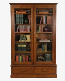 Bookshelf Clip Easy Wood - Bookshelf With Glass Doors Victorian, HD Png Download, Free Download