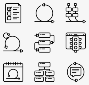 Agile Icon Packs - Icon Black And White, HD Png Download, Free Download