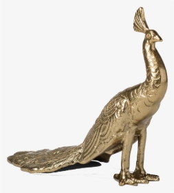 Brass Peacock, Dark & Moody, Office Makeover, One Room - Statue, HD Png Download, Free Download