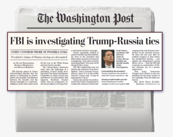 Washington Post Trump Russia Front Page, HD Png Download, Free Download