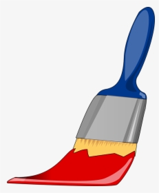 Paint Brush With Red Paint, HD Png Download, Free Download