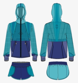 Run Jacket And Short - Hoodie, HD Png Download, Free Download
