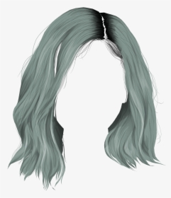 Png Aesthetic Blue Hair - Long Anime Hair Transparent, Png Download, Free Download