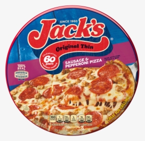 Jack"s Original Thin Crust Sausage & Pepperoni Frozen - Pizza, HD Png Download, Free Download