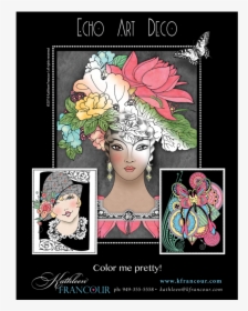 1 Echo Art Deco Color Me Pretty Gallery Pg - Headpiece, HD Png Download, Free Download