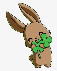#kawaii #bunny #clover #sticker #freetoedit - Lucky Bunny, HD Png Download, Free Download