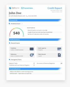 Rental Application Credit Report, HD Png Download, Free Download