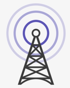 A Graphic Of A Mobile Data Transmitter Tower - Torre De Celular Em Desenho, HD Png Download, Free Download