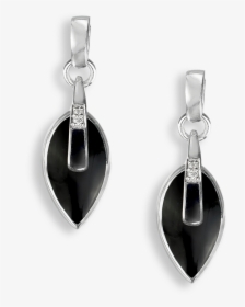 Nicole Barr Designs Sterling Silver Marquis Stud Earrings-black - Earrings, HD Png Download, Free Download