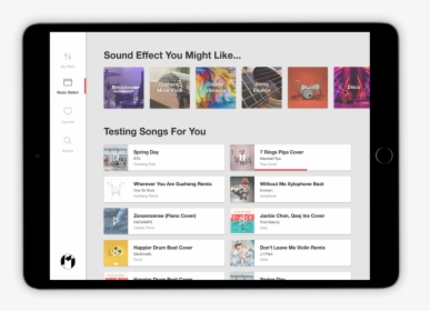 0 Ipad Musicstation Songpreview - Tablet Computer, HD Png Download, Free Download