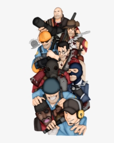 Team Fortress 2 Team Up - Cartoon, HD Png Download, Free Download