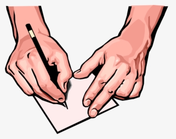 Vector Illustration Of Hands With Pen Writing Instrument - Written Verb, HD Png Download, Free Download