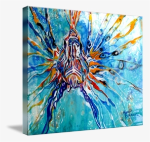 Painting Of A Lion Fish, HD Png Download, Free Download