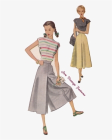1940's Culotte Sewing Pattern, HD Png Download, Free Download