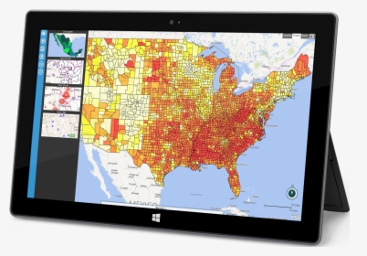 Epi Info™ Map Module Shown Running On Windows Surface - Epi Info Maps, HD Png Download, Free Download