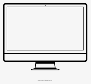 Computer Screen Coloring Page - Television Black And White Clipart, HD Png Download, Free Download