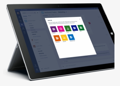 Microsoft Teams - Microsoft Teams On A Tablet, HD Png Download, Free Download