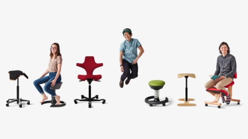 A Collectiion Of Active Sitting Chairs From Fully, - Office Chair, HD Png Download, Free Download